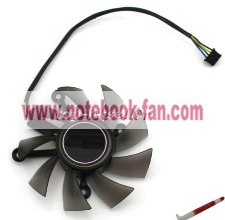 NEW 75mm Video Card Fan for Asus R128015SU 12V 0.50A 4Pin - Click Image to Close